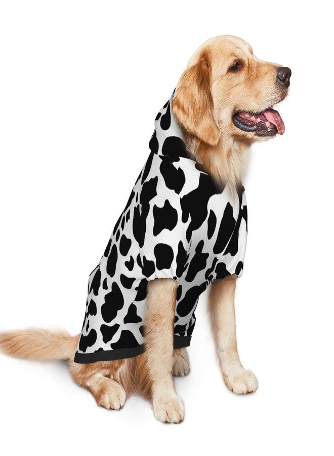 Ubouigr Cow Print Dog Costume,Stylish Dog Hoodie with Hat Pocket,Pet Clothes Sweatshirts for Cats Dogs Large - Image 4